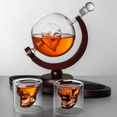 Стеклянная посуда для виски Графин для виски Череп Набор чашек для виски Набор графинов для виски